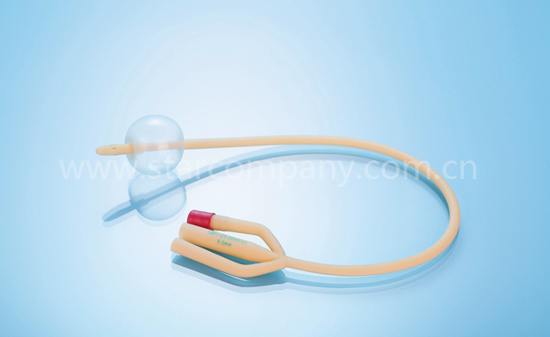 Latex Foley Catheter 3-Way with three lumen and double balloon